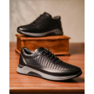 کفش مردانه چرم نعمتی اسپرت مدل g1 بندی مشکی 