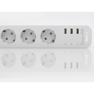  چند راهی برق ارت دار سه سوکت و سه یو اس بی هادرون مدل P323 3 