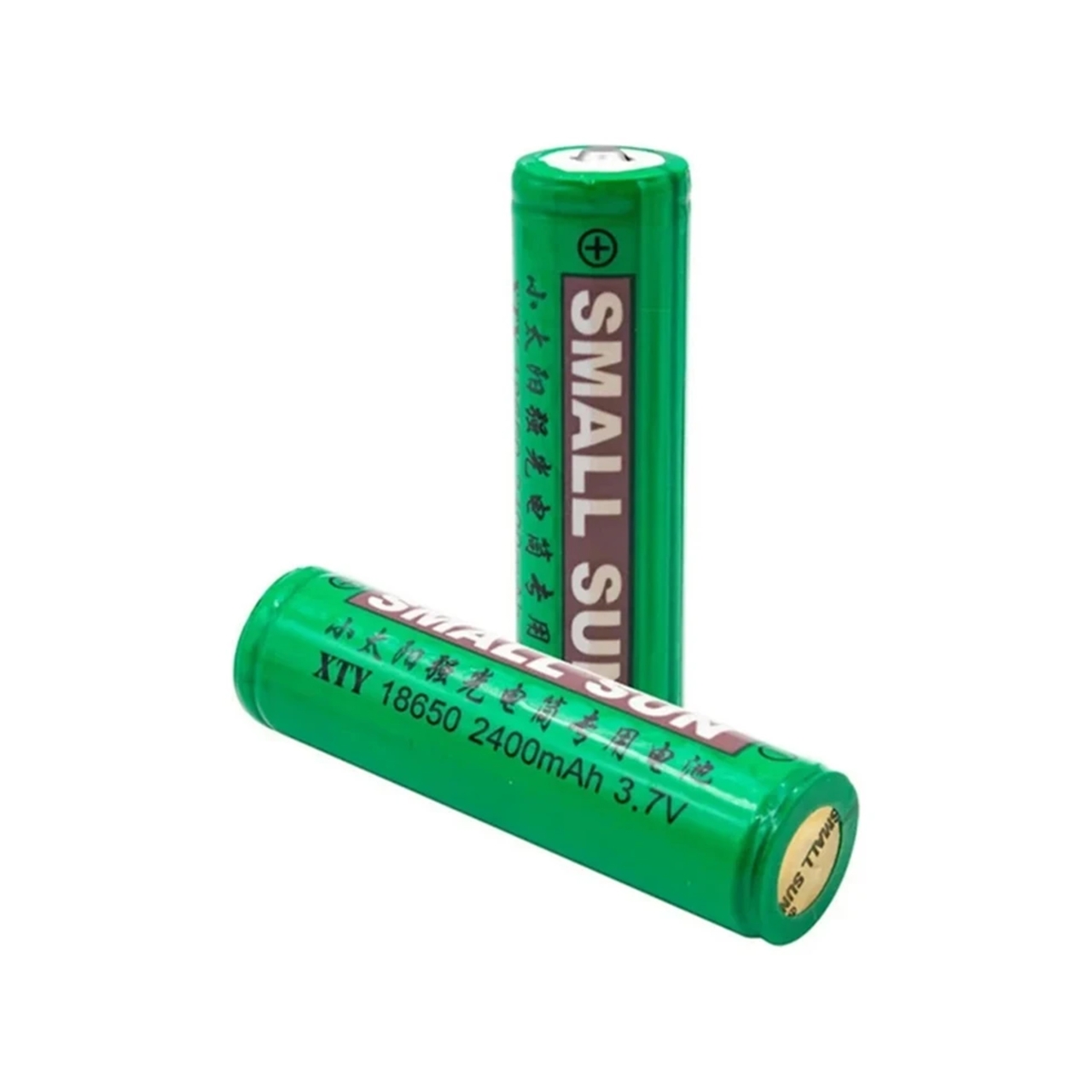 باتری لیتیوم اسمال سان مدل 18650مداردار ظرفیت 2400 میلی آمپر ساعت بسته 2 عددی