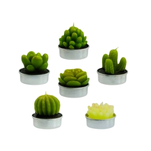 شمع وارمری مدل کاکتوس بسته 6 عددی