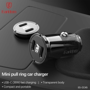 شارژر فندکی فست شارژ ماشین تایپ سی 36 وات ارلدام مدل CC45