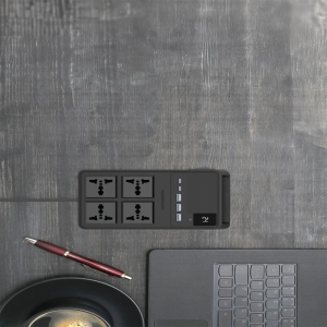  چند راهی و محافظ برق 2500 وات 4 سوکت، 3*USB و 2*تایپ‌سی پاورولوژی مدل PWC029 