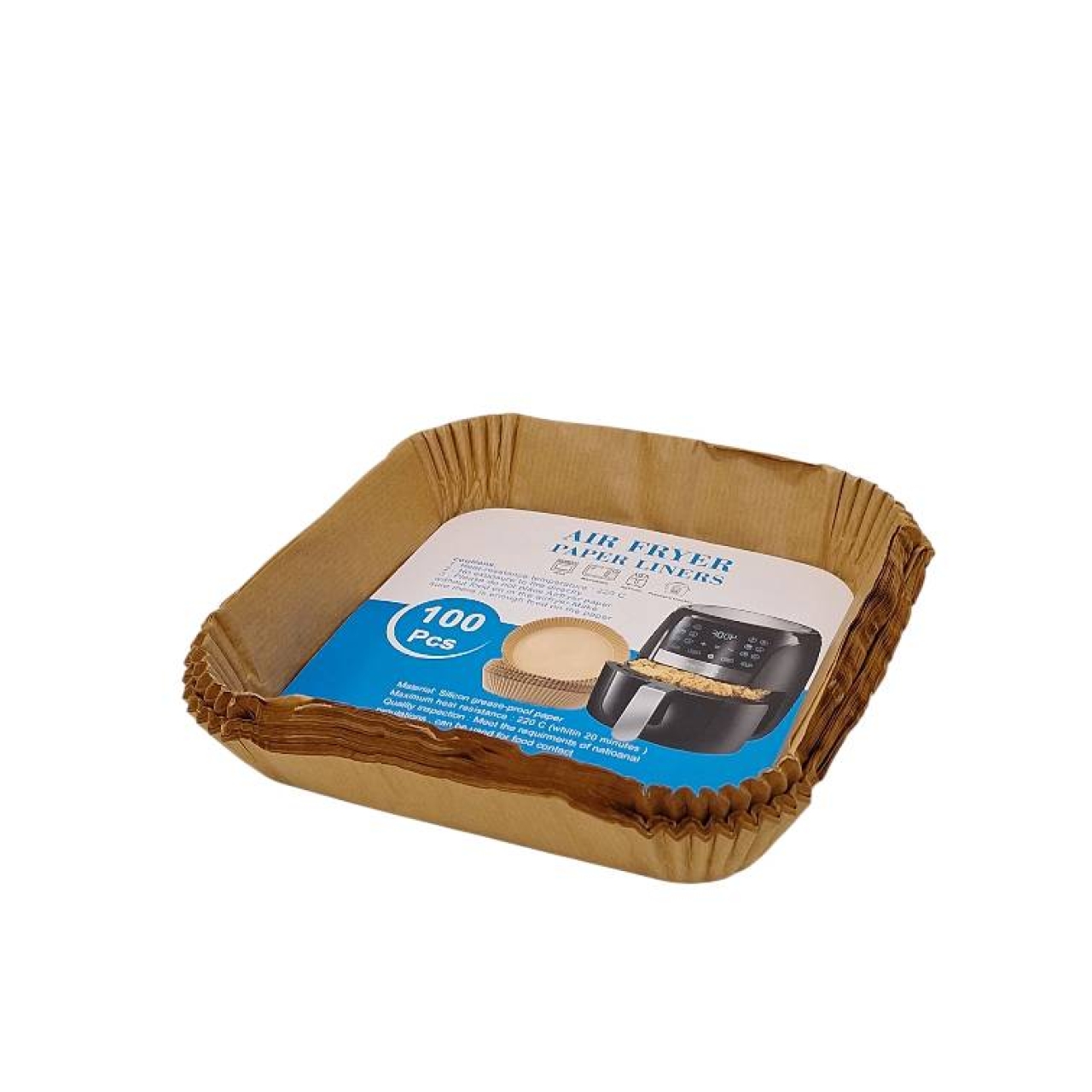 کاغذ روغنی سرخ کن مدل مربع بسته 100 عددی