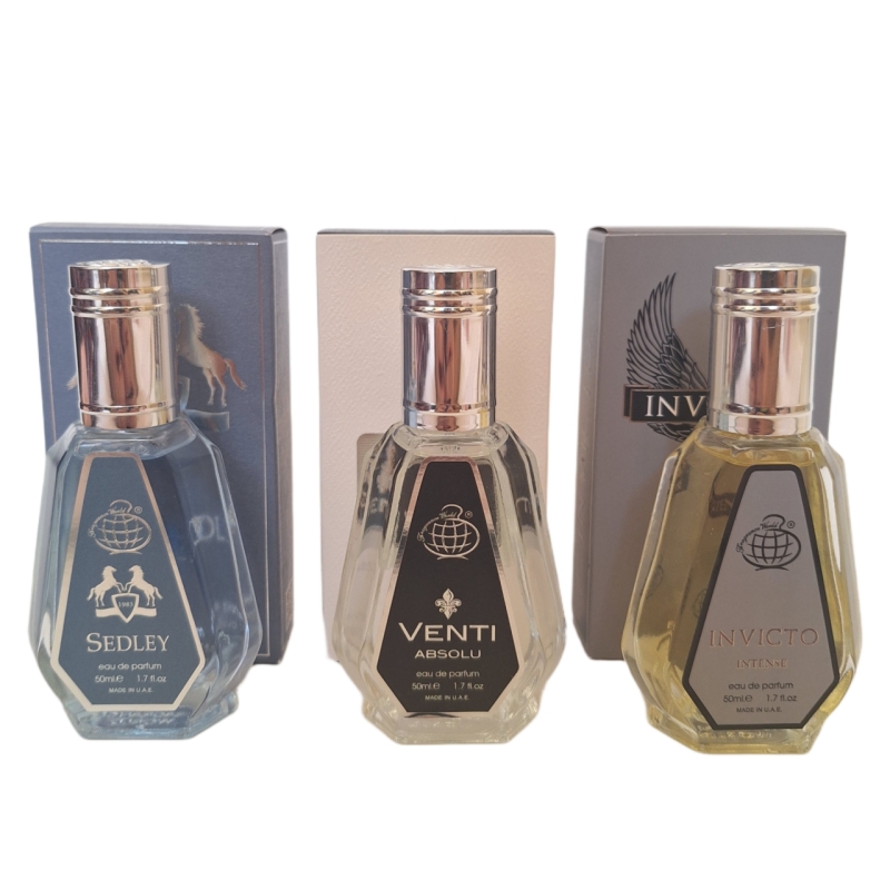 پک اقتصادی سه عددی عطر های مردانه فرگرانس ورد مدل کرید اونتوس ابسولو, اینوکتوس اینتنس, مارلی سدلی حجم 50میل