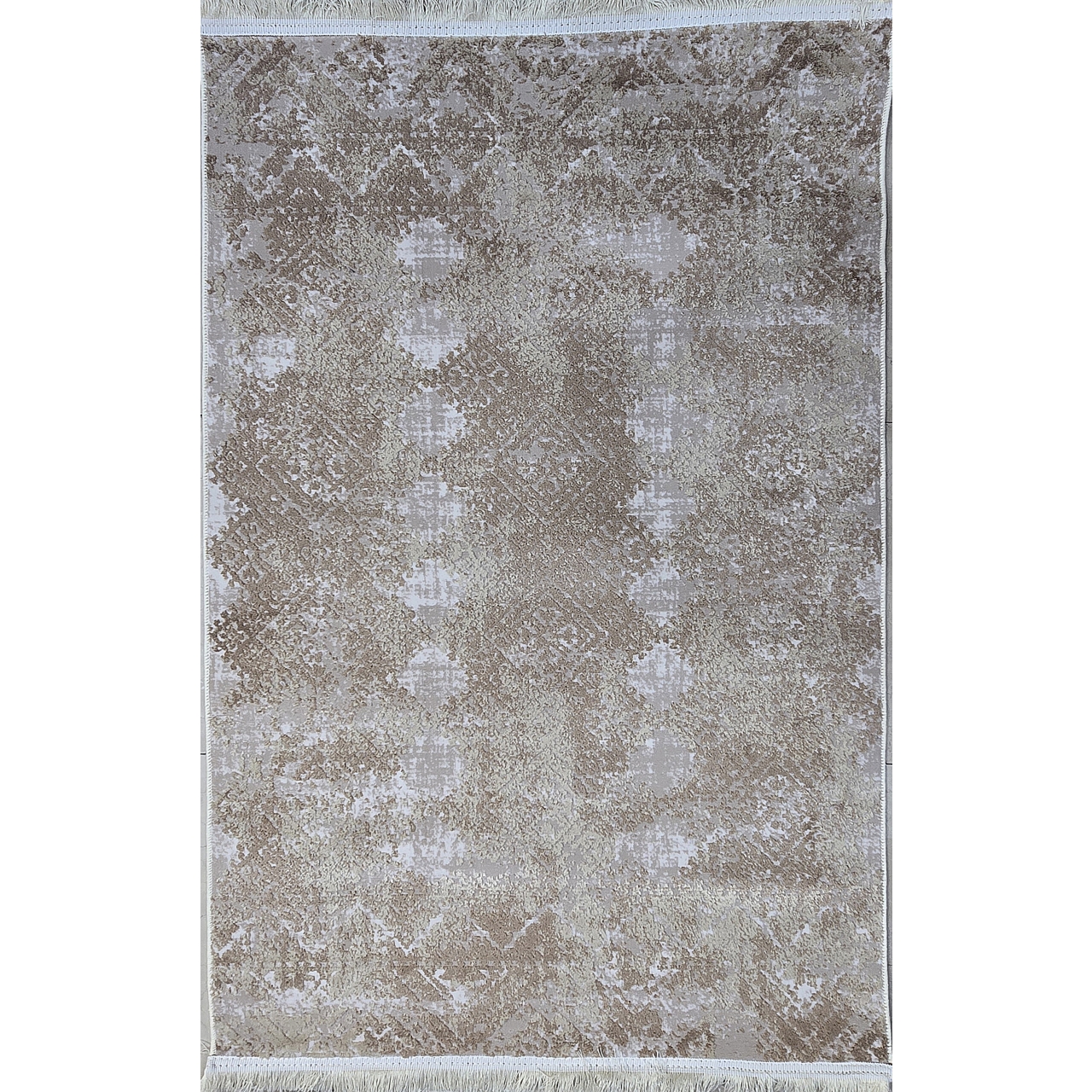 فرش ماشینی سامر طرح 5521 کرم نسکافه ای