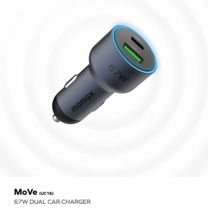 شارژر فندکی فست شارژ ماشین تایپ سی و یواسبی 67 وات مومکس مدل UC16