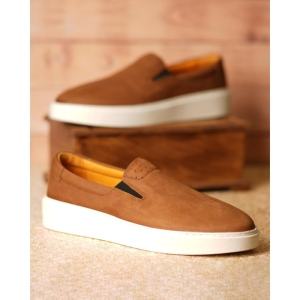 کفش مردانه چرم نعمتی اسپرت مدل palas کشی عسلی 