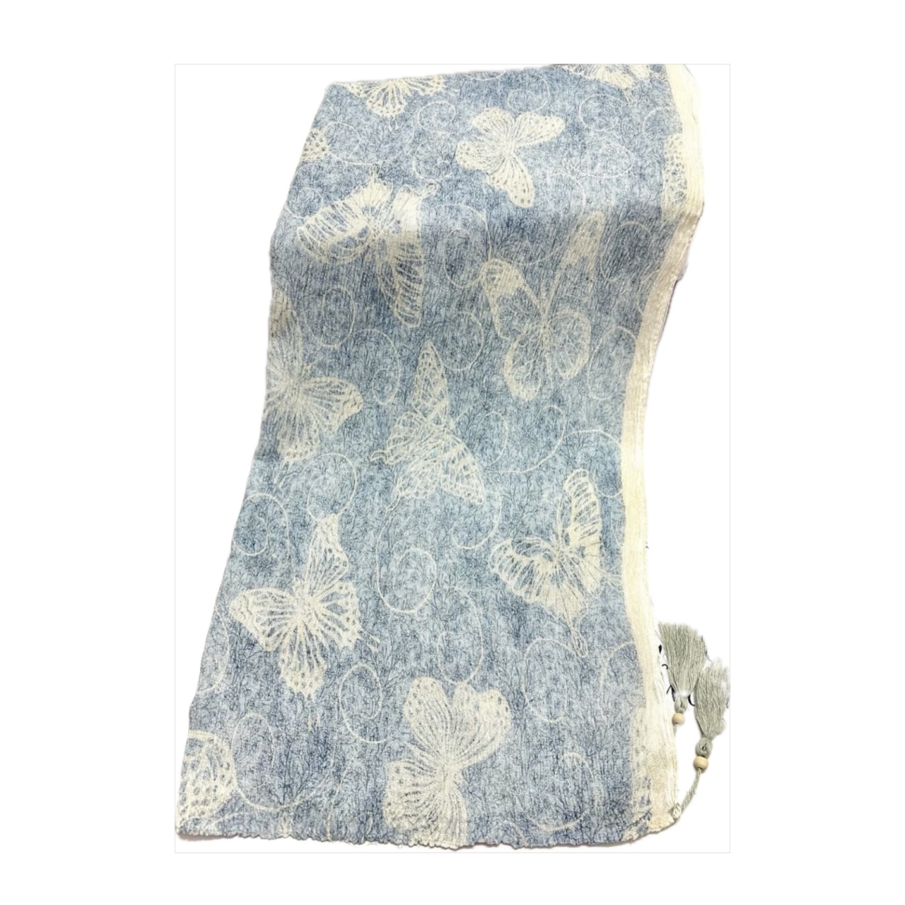 شال زنانه پلیسه نخی - طرح نارین