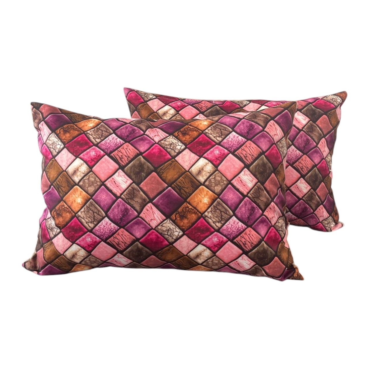 روبالشی مخمل استون طرح سه بعدی دو عددی سایز 50*70