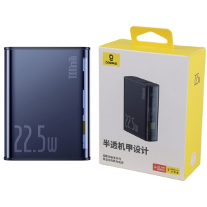  پاوربانک فست شارژ تایپ سی و یو اس بی 22.5 وات 10000 طرح نیمه شفاف بیسوس مدل PPTSZ10 B10451500211 