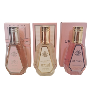 پک اقتصادی سه عددی عطر های زنانه فرگرانس ورد مدل ویکتوریا سکرت تیس کرم کلاود, جورجیو آرمانی مای وی, یارا صورتی حجم 50میل