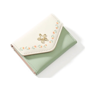  کیف پول زنانه و دخترانه گلدار همراه با جاکارتی TAOMICMIC Y8324 short pu leather wallet 