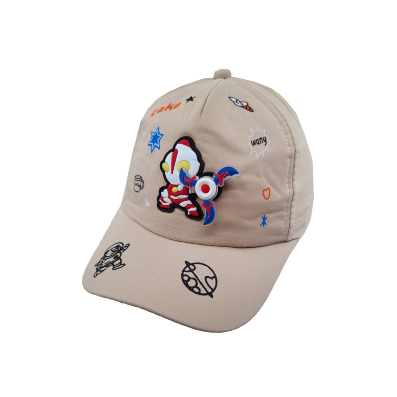 کلاه بچگانه مدل ربات فرفره ای کد 1949 رنگ کرم