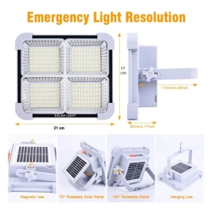 پروژکتور شارژی خورشیدی ۱۰۰ وات با ۶ باتری قابل تعویض بیگ سان مدل 8013A