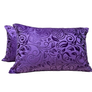 روبالشی مخمل سوما طرح سنتی دو عددی سایز 50*70