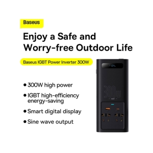  اینورتر برق 220 ولت 300 وات بیسوس مدل Baseus IGBT Power Inverter 300W CGNB010101 