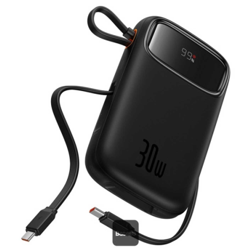  پاوربانک 10000 میلی‌آمپر USB و تایپ‌سی 30 وات بیسوس مدل Qpow 2 PPQD4-10C 
