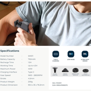  ماساژور تفنگی پاورولوژی مدل PSM011 