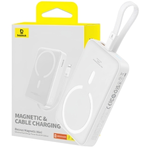  پاور بانک وایرلس مگنتی 20 وات 10000 با کابل لایتنینگ بیسوس مدل P10022108212-00 