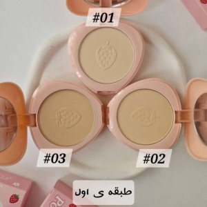 پنکک صورت دو طبقه هدی موجی مدل توت فرنگی وزن 16 گرم شماره 02