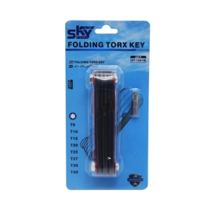  آچار آلن ستاره ای T چاقویی تاشو 8 عددی اسکای مدل ST-1201B