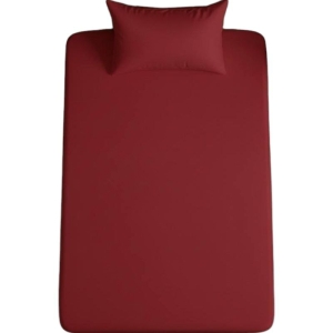 پکیج سرویس ملحفه کشدار یکنفره ترک 90*200 + روبالشی + بالش الیاف توپی Cheshik 