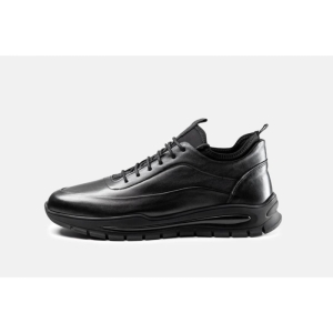 کفش مردانه چرم نعمتی اسپرت مدل titan بندی جورابی مشکی