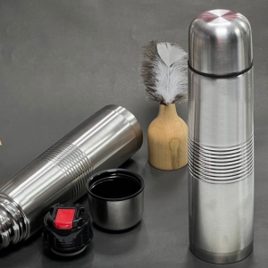 فلاسک یک لیتری استیل مدل کاور دار