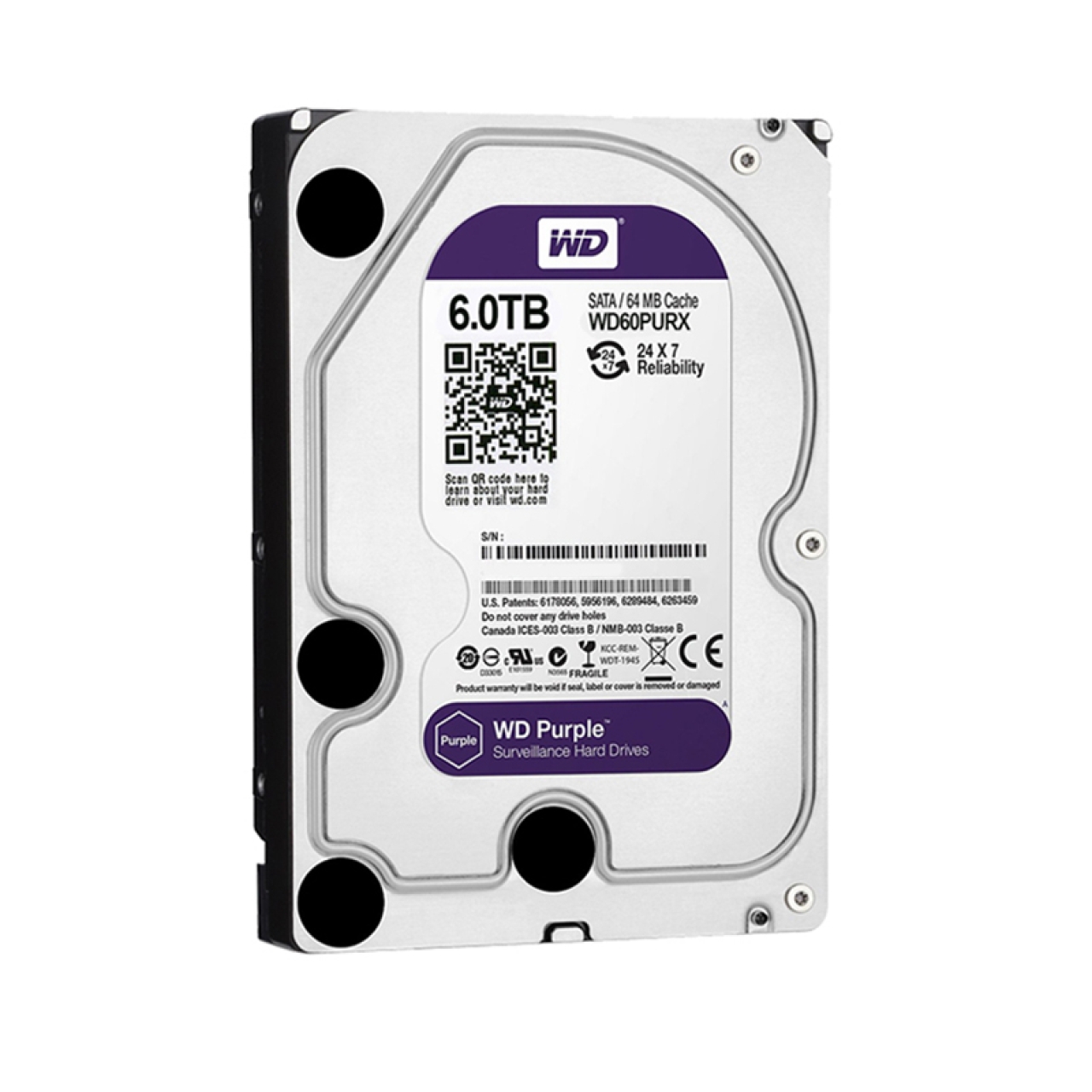  هارد دیسک اینترنال وسترن دیجیتال مدل WD Purple ظرفیت 6 ترابایت