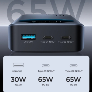  پاوربانک 20000 میلی‌آمپر Type-C و USB فست شارژ 65 وات جویروم مدل JR-PBF04 