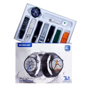 ساعت هوشمند ویسمی مدل WISME-X39 MAX با 7بند فلزی و سیلیکون