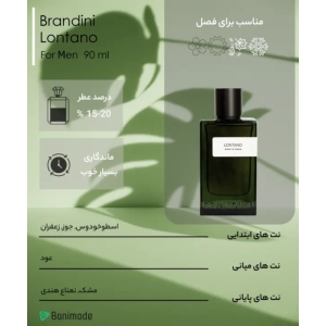 اکستریت پرفیوم مردانه برندینی مدل Lontano حجم 90 میلی لیتر