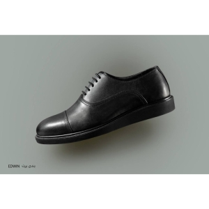 کفش مردانه چرم نعمتی روزمره مدل edvin بندی اداری مشکی 