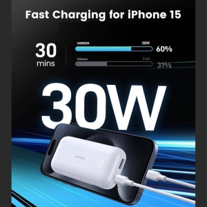  پاوربانک 10000 شارژ سریع تایپ‌سی و یو‌اس‌بی 30 وات یوگرین مدل PB501 25189 