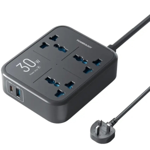  چند راهی و محافظ برق 3250 وات سه سوکت، یک USB و یک تایپ‌سی پاورولوژی مدل  PWCUQC037 