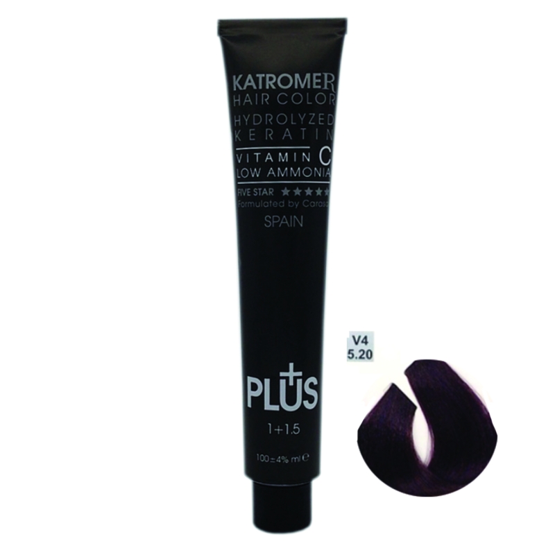 رنگ مو کاترومر شماره 5.20 رنگ شرابی روشن حجم 100 میلی لیتر