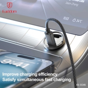 شارژر فندکی فست شارژ ماشین تایپ سی 36 وات ارلدام مدل CC45