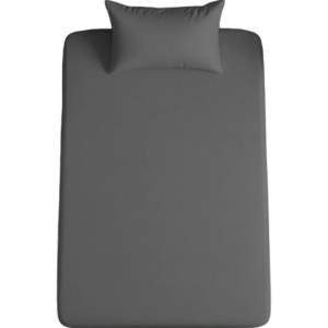 پکیج سرویس ملحفه کشدار یکنفره ترک 90*200 + روبالشی + بالش الیاف توپی Cheshik 