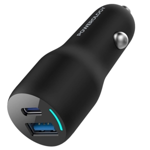  شارژر فندکی فست شارژ ماشین USB و تایپ‌سی 53 وات پاورولوژی مدل PCCSR012 