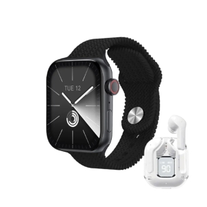 ساعت هوشمند سری 10 و ایرپاد شیشه ای ویسمی مدل WISME-X26 با 5 بند متنوع