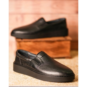 کفش مردانه چرم نعمتی اسپرت مدل palas کشی مشکی 