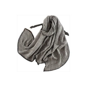 شال زنانه پلیسه نخ دور عدسی پاییزه - طرح شیلا