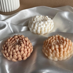 شمع مدل گل داوودی بسته 3 عددی