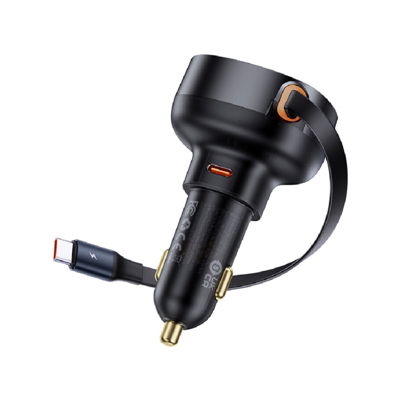  شارژر فندکی فست شارژ ماشین تایپ سی 60 وات بیسوس مدل C00057802111-01 