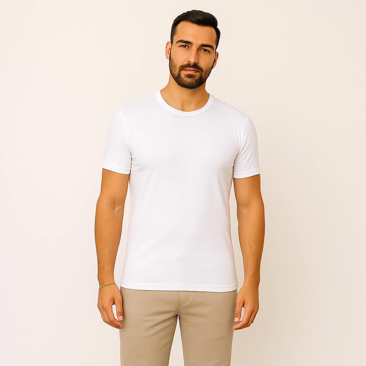 زیرپوش آستین دار یقه باز مردانه سیلکا مدل پنبه ای