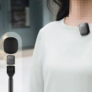  میکروفون بی‌سیم دستی پورودو مدل Porodo PD-LFST133-BK با اتصال همزمان دو دستگاه 