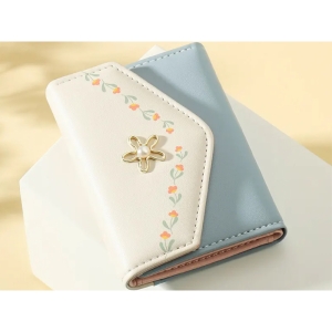  کیف پول زنانه و دخترانه گلدار همراه با جاکارتی TAOMICMIC Y8324 short pu leather wallet 