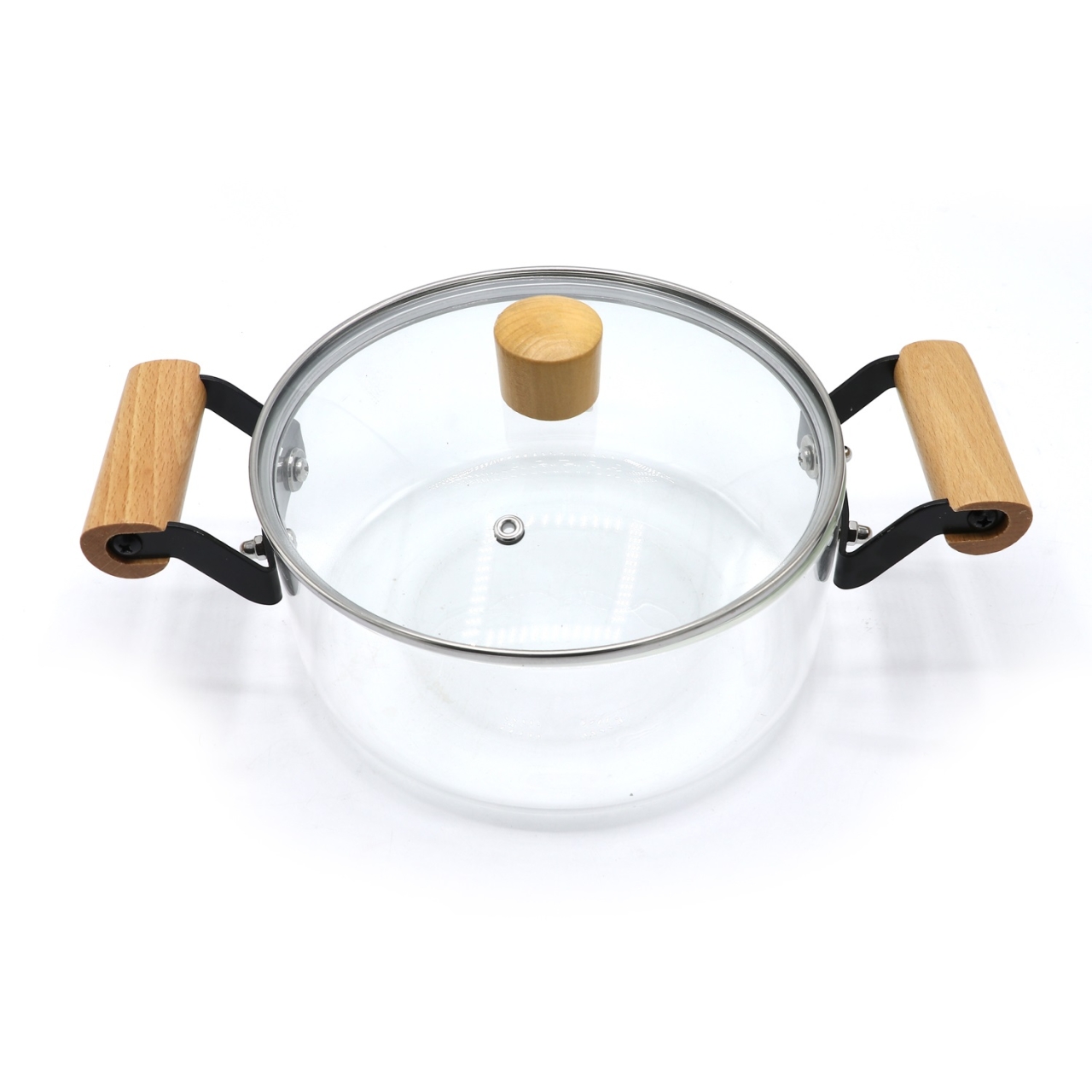 قابلمه پیرکس دسته چوبی ظرفیت 2.5 لیتری