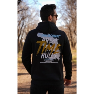 هودی مردانه پشت چاپ TIME داخل کرکی رنگ مشکی