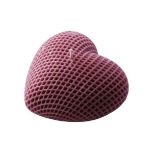 شمع مدل قلب حصیری